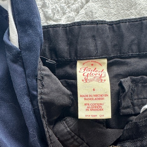 Kids Girls Uniform Pants Set - Beige, Navy, Black - Picture 5 of 7